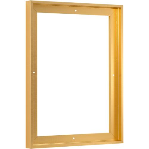 Pixy Canvas 18x24 inch Floater Frame for Canvas Paintings, Wood Panels, Canvas Panels & Stretched Canvas Boards. Floating Frame fits 5/8, 3/4 & max 7/8 Deep Artwork (Brass Gold; 18 x 24 inch)