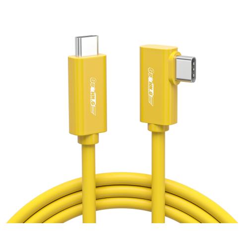 GeoHN.G Fiber Optic USB C Tethering Cable 15FT, Right Angle 10Gbps Bidirectional Data Transmission VR Cable with PD 60W, USB 3.2 GEN 2 Link Cord for VR/Camera/Computer/Sony/Canon/Nikon/MacBook