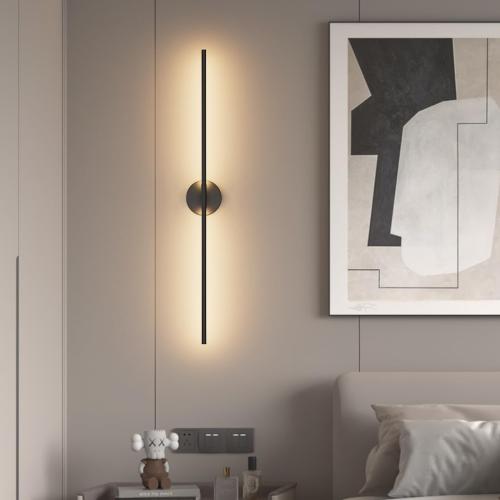 Modern Wall Sconces Set of Two 3000K 40In Hardwired Black Bathroom Sconce Vanity Light Bar 360° Rotate Warm Light for Bedroom Bathroom
