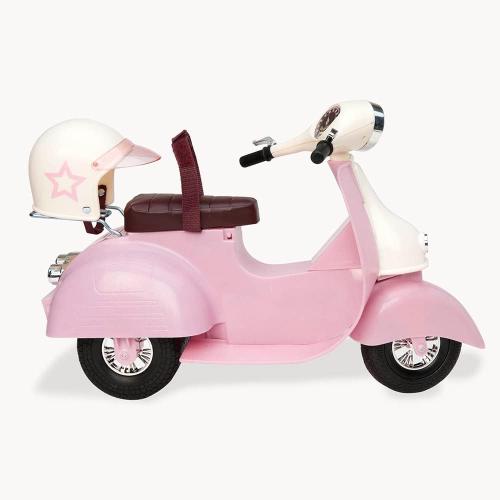 Our Generation Pink Ivory Scooter for 18 Doll (missing 1 wheel)