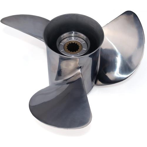 CAPTAIN Stainless Steel Outboard Propeller fit Mercury, 13 Diameter x 19 Pitch, 15 Spline Tooth Boat Motor Prop, RH Propellers for 40 50 70 Force 75 80 90 100 115 125 140 H