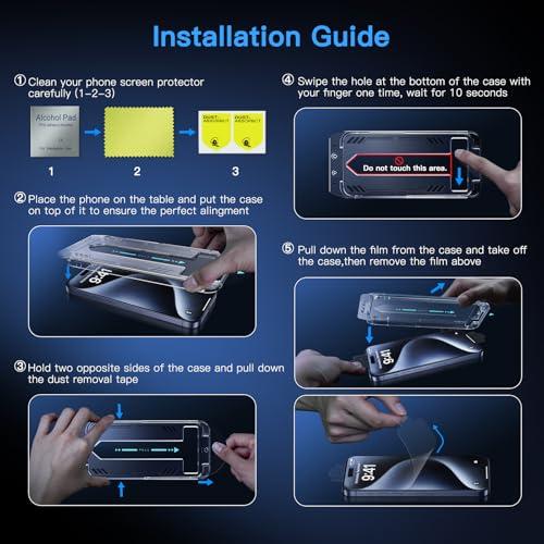 Uyiton Anti-Blue Light for iPhone 15 Screen Protector