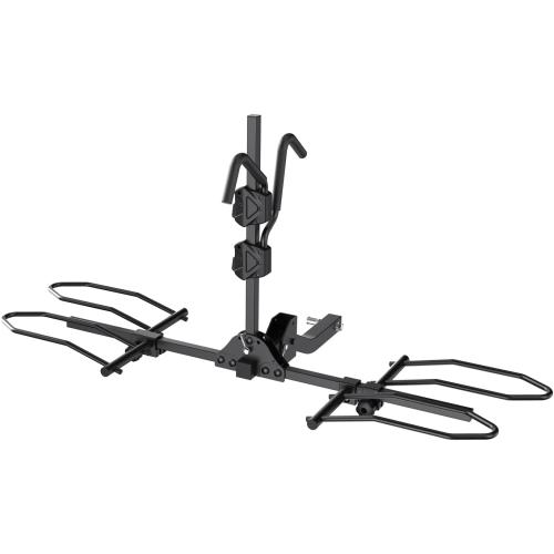 Black TANX Bike Racks for Ebikes,Fat Tire Bike Rack for Tow Hitch 2-Bike 160 lbs Capacity,Hitch Bike Rack for Heavy E Bike, Wobble Free Smart Tilting Folding Bicycle Car Racks for Standard, 2 inch Receiver