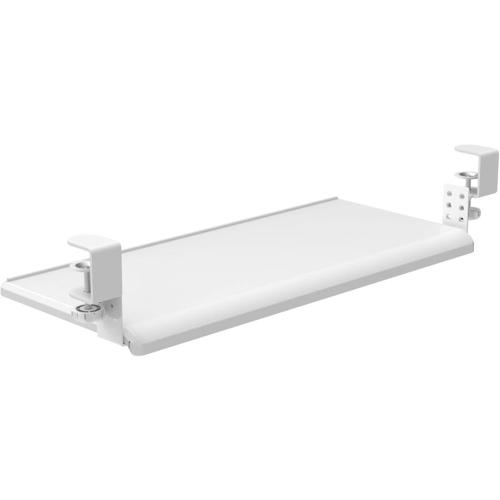 Stand Up Desk Store Large Clamp-On Retractable Adjustable Keyboard Tray | Improve Comfort While Increasing Desk Space - for Desktops Up to 1.5 Thick (33 W x 12.25 D) (Dark Grey) (Large)