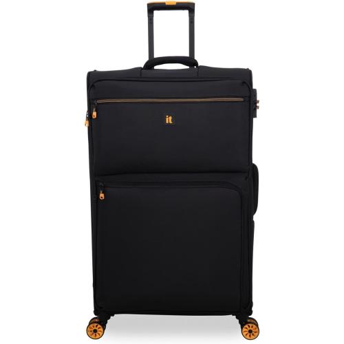 it luggage Compartment, Unisex Polyester Material Soft Case, 8x360 degree Spinner Wheels, Expandable Trolley Bag, Telescopic Handle, TSA Lock, 12-3149-08, Lightweight, Black, Large, Polyester Softside