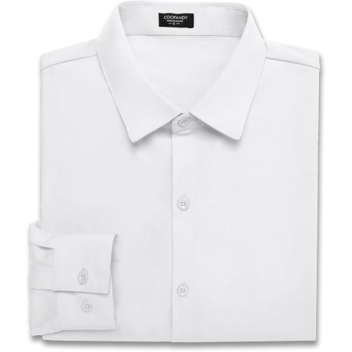 COOFANDY Men's Muscle Fit Dress Shirts Wrinkle-Free Long Sleeve Casual Button Down Shirts large