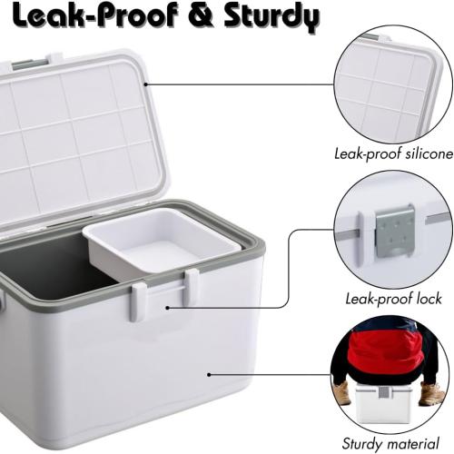 HiGropcore 5/8/13 Quart Camping Cooler - Hard Ice Retention Cooler Lunch Box - Portable Small Insulated Cooler