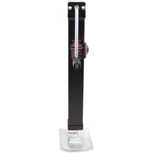 NBJINGYI Heavy Duty 8000LB Trailer Jack 28 Lift, Pipe Mount Swivel Jack with Lock Pin, Square Tube Mount, Side Wind Handle & Foot Plate, Black Coating