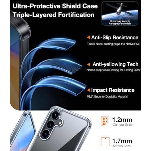 TORRAS Guardian Shockproof for Samsung Galaxy S25 Plus Case, Non-Yellowing