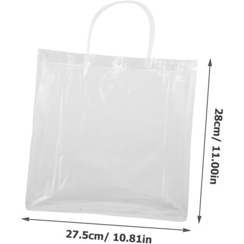 WATIIFUFU 10pcs Pvc Handheld Tote Bags for Weddings Parties and Grocery Shopping Portable Bags Ample Capacity and Elegant Design