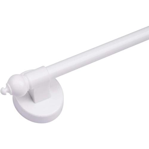 Magnetic Curtain Rods,Multi-Use Adjustable Appliance for Metal Doors,Windows,No Tools Needed，16-28 Inch，White，4 Pack