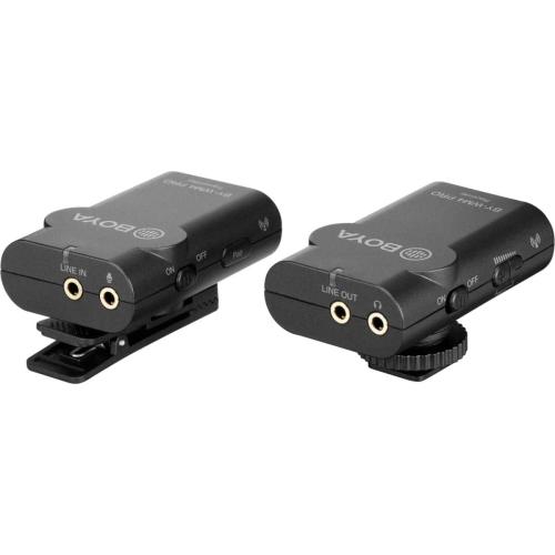 BOYA 2.4G Wireless Lavalier Microphone System, WM4 PRO-K2 Lapel Clip-on Mini Wireless Mic Compatible with Canon Nikon Sony DSLR Camera iOS Android Smartphone Audio Recorder YouTube Facebook Vlogging