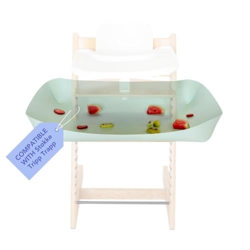 CATCHY -Food Catcher-Compatible with Stokke Tripp Trapp High Chair  11 Other High Chairs-Highchair Sold Separately-Baby & Toddler Food & Mess Catcher-Premium Linen Inspired -Under High Chair Accessory