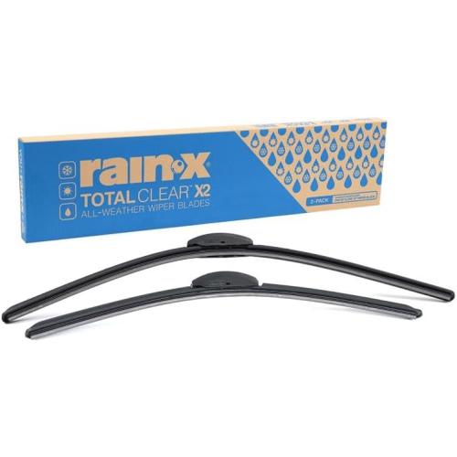 Rain-X 810330 Total Clear Beam Wiper Blades 26 & 16 Windshield Wipers for All-Weather Performance, Rubber Squeegee for Smooth Clean Wipe & Quiet Operation - 2 Pack Value