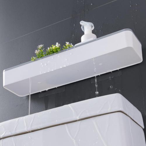 Eforcase Bathroom Shelves for Wall Organizer - Bathroom Shelves Over Toilet Wall Mounted Floating Shelves Tray Farmhouse Shelf Toilet Paper Storage Organizer No Drilling Hang Walls Storage Holder