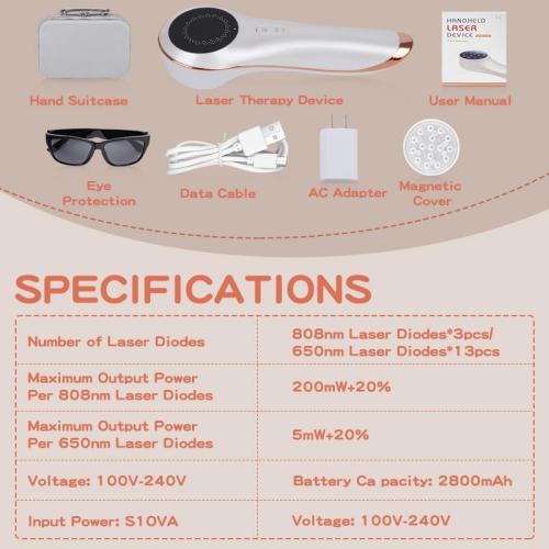 Red Light LLLT Cold Laser Therapy for Pet Dogs Cats Horses Vet, Near Infrared Light Therapy Device for Muscle & Joint Pain Relief Wound Healing Care Reduces Inflammation with Upgrade Protective Cover