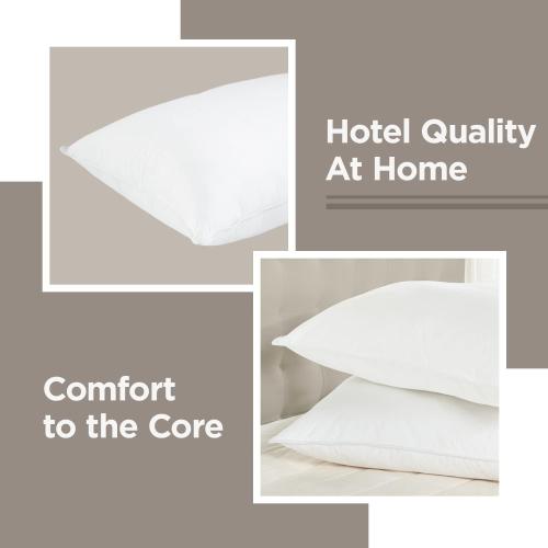 DOWNLITE Hotel & Resort 50-50 Down & Feather Blend Pillow – Hypoallergenic – 20x26x