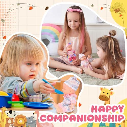 Halloscume 4 Pcs 8 Reborn Baby Dolls Weighted, Chubby Dolls Rainbow
