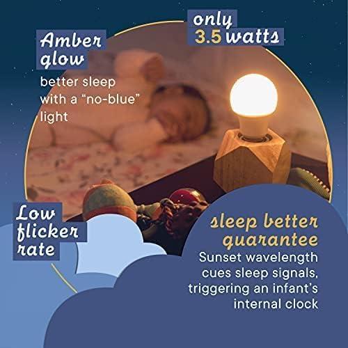 Harth 2 Pack Sleep Amber Light Bulbs I Blue Light Blocking LED for Bedroom Soft Warm Light Bulbs I 3.5 W E26 Led Bulb 60 Watt (Equivalent) I Night Light for Room Lamp, Bedroom Lights, Kids Room
