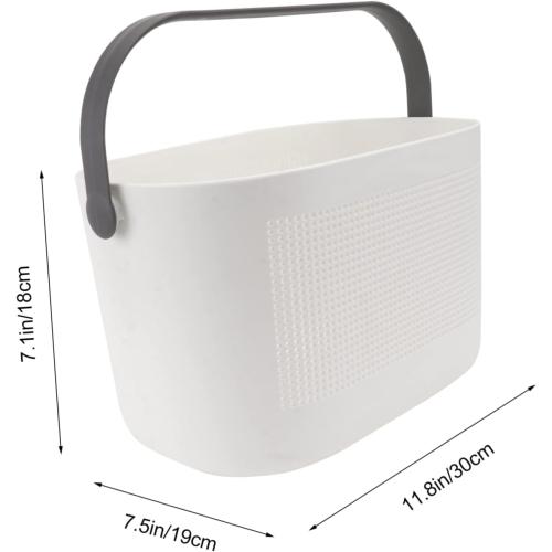 Gray Hollow Wash Basket Capacity Toiletry Container for Bathroom Storage Wash Storage Basket for Organizing Toiletries and Accessories