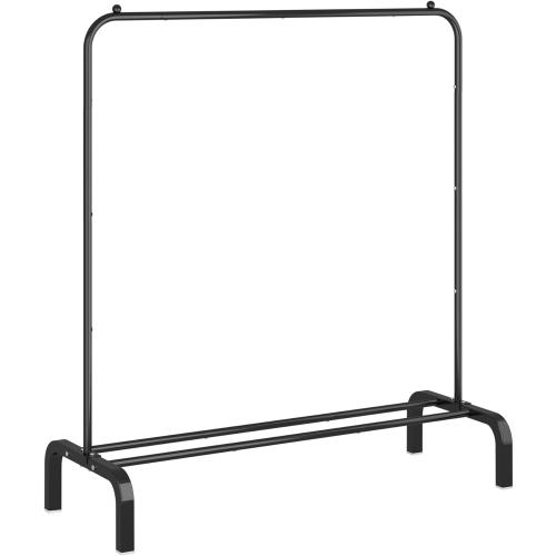 Clothes Rack Metal Clothing Rack with Bottom Shelf Garment Rack for Hanging Clothes Shirts Jeans and Coats Black