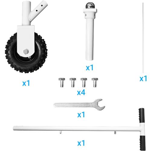 Trailer Dolly with Off-Road Wheels, Heavy-Duty 3500 lbs Capacity, 50mm Custom Hitch Ball & Mount – Manual Tow Dolly for RV, Boat, Camper & Utility Trailers