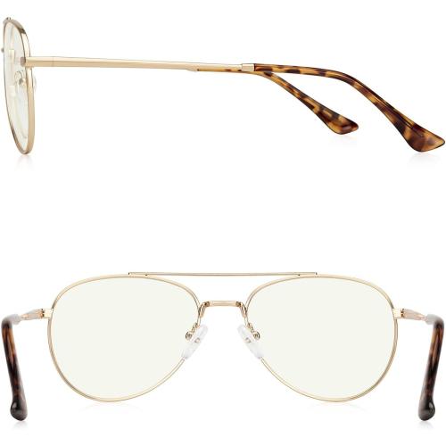 Aviator Reading Glasses for men and Women Blue Light Blocking Lens Spring Temple