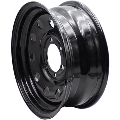 Black 16x6 Trailer Rim Wheel 6 Lug Holes On 5.5 6x5.5 16 inch 16 X 6 X 5.5 Bolt Circle Steel Equipment Trailer Rim Wheel