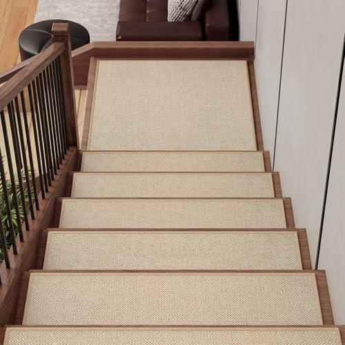 YDKGL Stair Treads for Wooden Steps Non Slip Indoor Beige 8 x 30 15 Pack