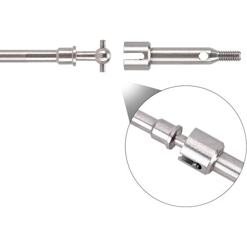 INJORA Steel 4mm Extended Dogbone Axle Shaft SCX24 Aluminum Axles Replacement（Front）