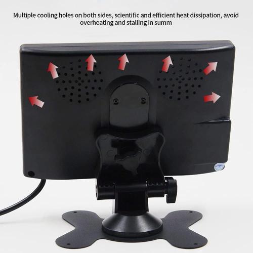 B-Qtech 7 inch HD Vehicle Backup Camera Monitor only, Rear View Reverse Color TFT LCD Display Screen for Car SUV Van Truck, V1/V2 Two Video Input, Power 12V/24V