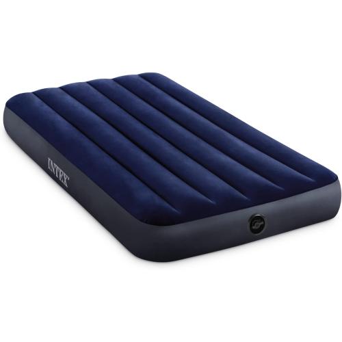 Intex 64757E Dura-Beam Standard Downy Air Mattress: Fiber-Tech - Twin Size - 10in Bed Height - 300lb Weight Capacity - Pump Sold Separately