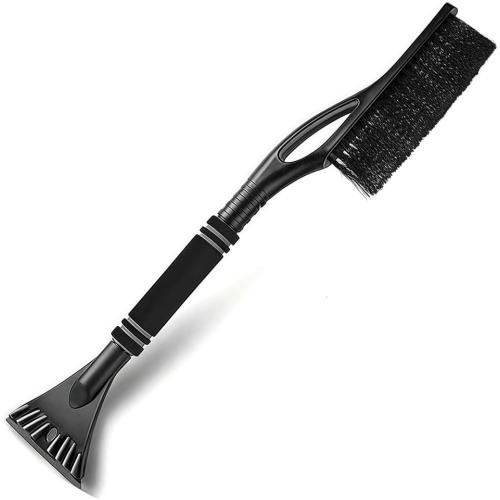 24 Car Snow Brush and Ice Scrapers for Car Windshield, Detachable Snow Scrapers Car Accessories - Black