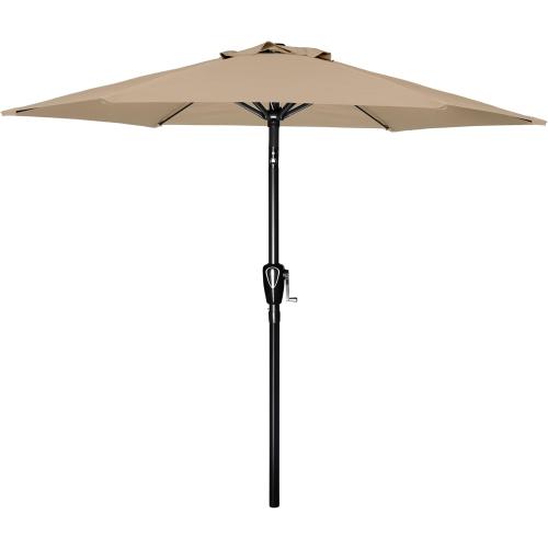 Simple Deluxe 9' Patio Umbrella Outdoor Table Market Yard Umbrella with Push Button Tilt/Crank