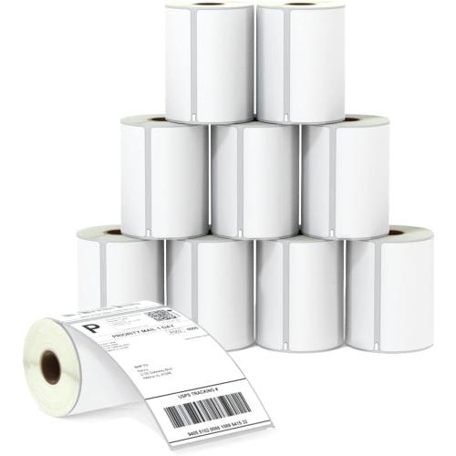 40 rolls Compatible DYMO 1744907 (4 x 6) Shipping Labels, Perforated, Compatible with DYMO Labelwriter 4XL Rollo & Zebra, NOT Fit 5XL
