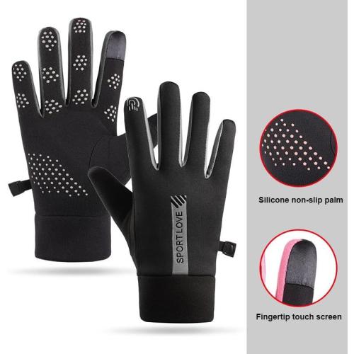 INOGIH Cold Weather Running Gloves for Women Winter Soft Warm Touchscreen Cycling Gloves Non-Slip