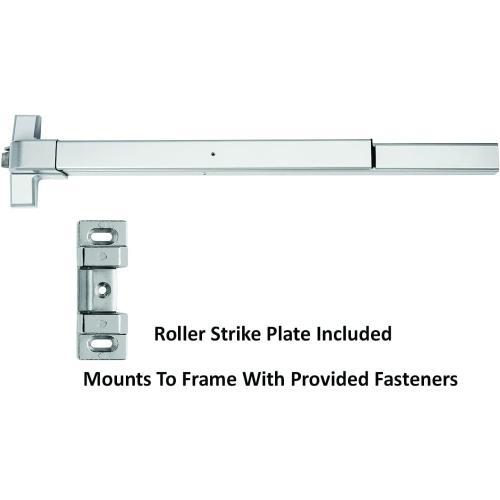 Dynasty Hardware Push Bar Panic Exit Device for Emergency Exit Doors, Aluminum Finish Commercial Panic Bar Door Handle, Push Bar for Exit Door, Panic Bar Lock, Push Bar Door Handle for Safety