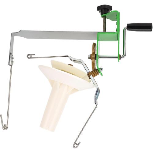 Yarn Winder Hand Operated, Large Capacity Manual Yarn Winder, Stainless Steel and Plastic Wool Winder for Knitting Crocheting, 2 in 1 with 6 Accessories for Efficient