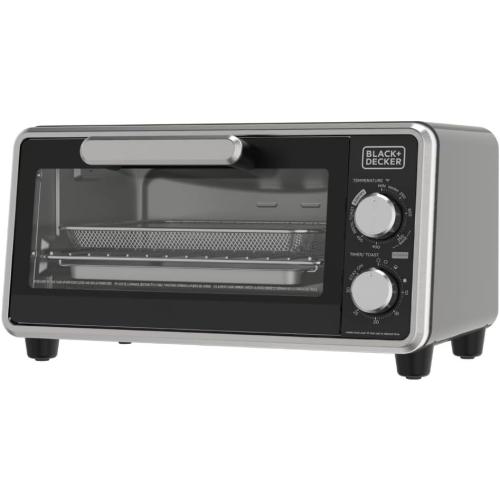 Decker Crisp N Bake PRO 4-Slice Air Fryer Toaster Oven Combo Compact Countertop Air Fryer Toaster Oven for Snacks Small Meals Reheat Fits 9 Inch Pizza Kitchen Appliances