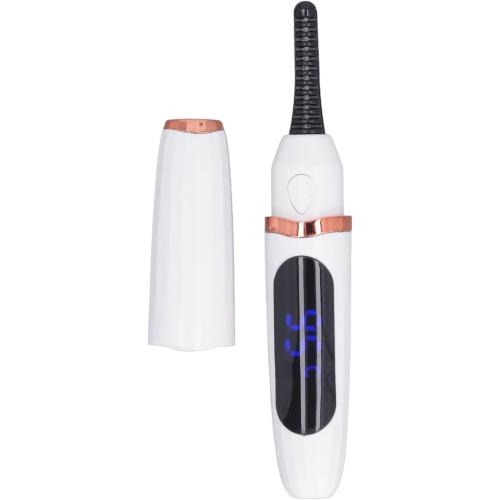 Heated Eyelash Curlers, USB Rechargeable Long Lasting with LED Temp Display Electric Lash Curling Wand with LED Display for 24h Long Lasting Curling