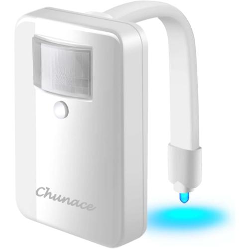 Chunace Toilet Bowl Night Light Motion Sensor, 16 Color Changing LED Gadgets for Bathroom Accessories Decor, Cool Gag Stuff for Men, Kids, Funny Stocking Stuffer Gifts 2025