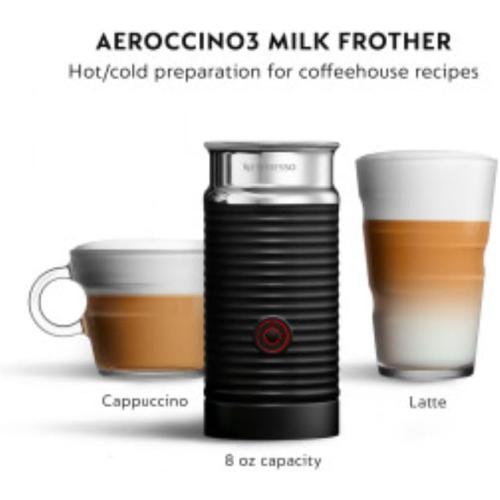 Nespresso Vertuo Coffee and Espresso Maker by Breville, Chrome with Aeroccino Milk Frother