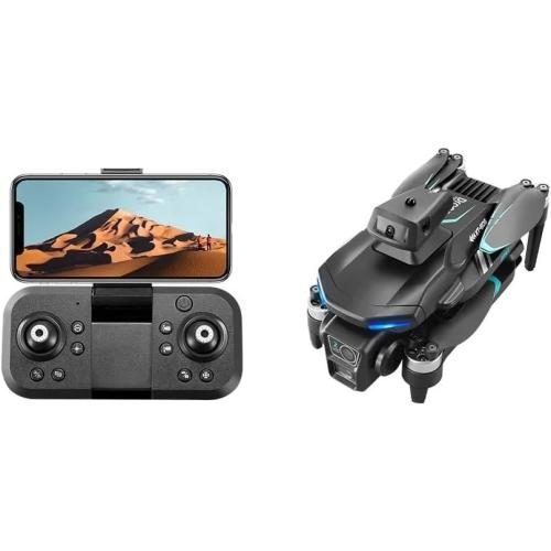 Waillynice- XT606 Drone 6k Profesional 4K HD Camera Obstacle Avoidance Aerial Photography Optical flow Foldable Quadcopter GPS RC 10000M (Black-6K-1B)