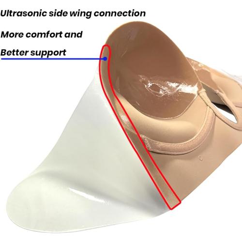 SIZE D COLOR BEIGE TITU Plunge Strapless Bra Push Up - Sticky Bra Invisible Adhesive for Backless Dress