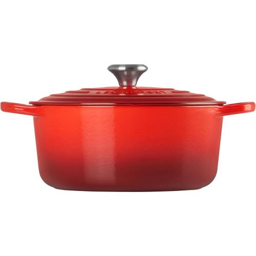 Le Creuset Enameled Cast Iron Signature Round Dutch Oven, 5.5 qt., Cerise