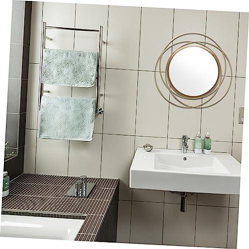GOLD Elegant Iron Art Wall Mirror Round Framed Mirror Luxury Home Decor Easy Makeup