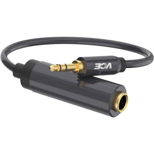 VCE 1/4 to 3.5mm Adapter, 3.5mm Male to 6.35mm Female Audio Jack
