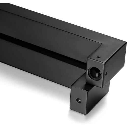TOGU TG-R3825 900mm/36 inches Solid Standoffs Heavy-Duty SUS 304 Square/Rectangle Shape Stainless Steel Push Pull Door Handle/Barn Door Pull Handle/Glass Pulls, Matte Black Finish