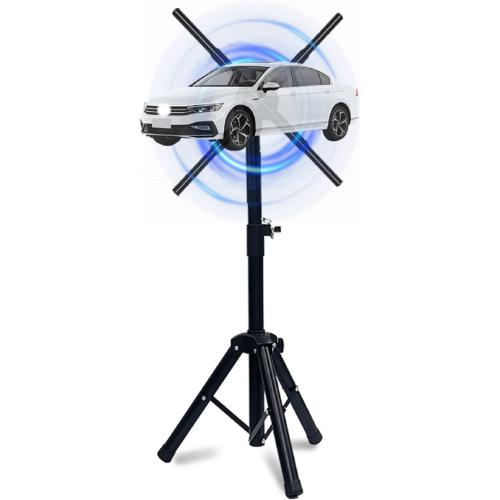 EXCLUDING FAN 3D Holographic Fan Tripod Stand with Multi-Function Base, the Foldable Stand fits 15.5-39 Inch Holographic Fan for Trade Show & Advertising Display