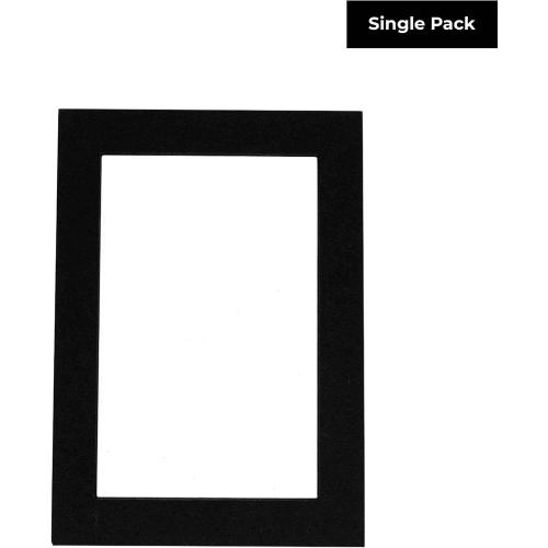 Poster Palooza 11x14 Mat Bevel Cut for 9x12 Photos - Acid Free Black with Black Core Precut Matboard - For Pictures, Photos, Framing - 4-ply Thickness